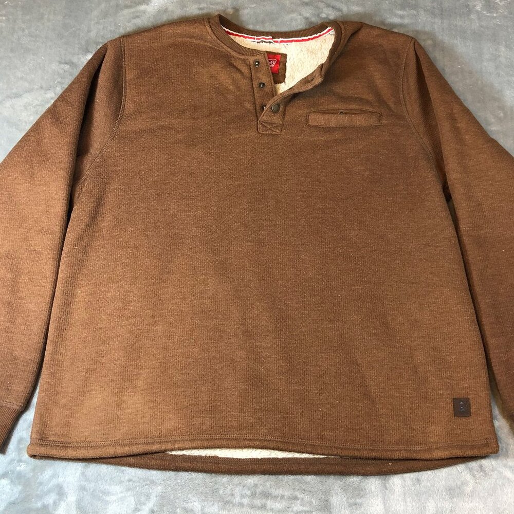 Coleman Sherpa-Lined Pullover Men's Size XL Brown